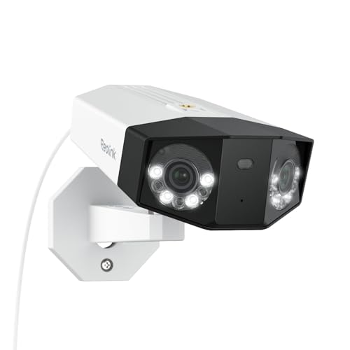 REOLINK Duo 3 PoE 16MP UHD Dual-Lens PoE Security Camera with 180&deg; Panoramic View, Motion Track, F1.6 Color Night Vision, Person/Vehicle/Animal Detection, 2 Way Talk, Supports 24/7 Recording