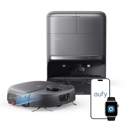 eufy 2026 New C28 Robot Vacuum and Mop Combo,15,000 Pa Suction, HydroJet Self Clean Roller Mop, Upgraded from X10 Pro, Zero-Tangle for Pet Hair, Auto Mop Washing&Drying, Self-Emptying&Refilling