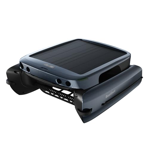 Beatbot iSkim Cordless Robotic Pool Skimmer with 9L Filter Basket, 24/7 Cleaning Solar Powered, 10000mAh Battery, 28-Hour Runtime, Auto Return, Smart Obstacle Avoidance, APP Control -Navy Blue