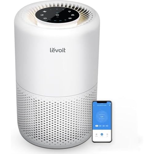LEVOIT Air Purifier for Home Bedroom Dorm Room, Smart & Voice Control, AHAM VERIFIDE, 3-in-1 Filter With HEPA Sleep Mode, for Pollen, Pollutants, Smoke, Dander, Dust, Core 200S-P, White