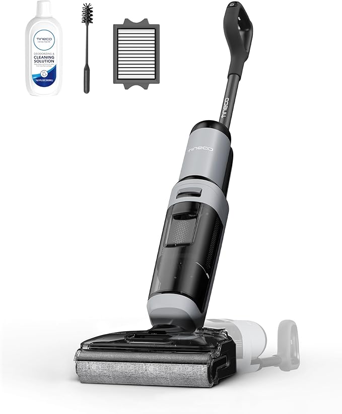 Tineco Floor ONE i5 Stretch Wet Dry Vacuum Cleaner, Vacuum & Mop in One Step, 20kpa Powerful Suction, 180&deg; Lay-Flat Design, Anti-Tangle Design, Dual-Sided Edge Cleaning, Up to 30* Minutes Runtime