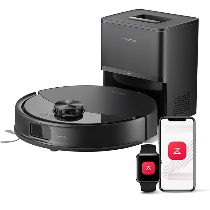 roborock Q10 S5+ Robot Vacuum and Mop, 10,000Pa Suction | Upgraded from Q8 max+, 70-Day Self-Emptying, Obstacle Avoidance, Sonic Mopping, Dual Anti-Tangle Design, Auto Mop Lift, Black
